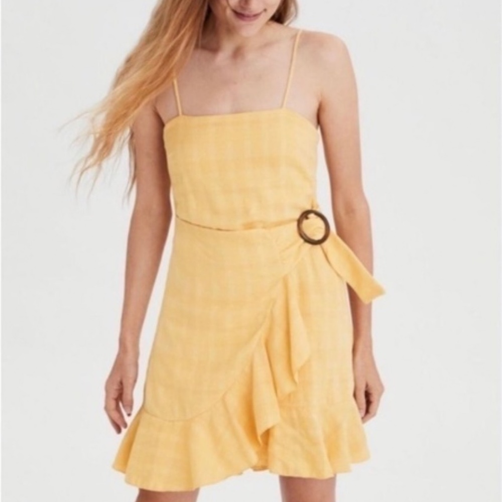 American Eagle Yellow Dress with belt